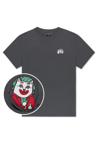 RIPNDIP – Why So Nermal? Pocket Charcoal – T-Shirt – Grau – L – 100% Baumwolle