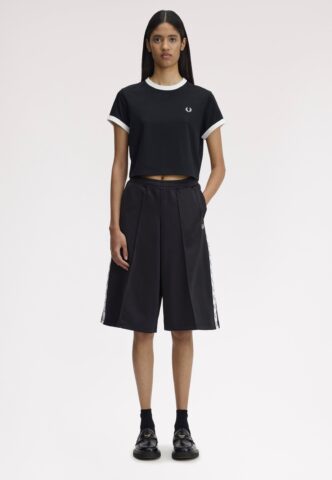 Fred Perry – Taped Track Black – Shorts – Schwarz – X-Small – 55% Polyester, 45% Baumwolle