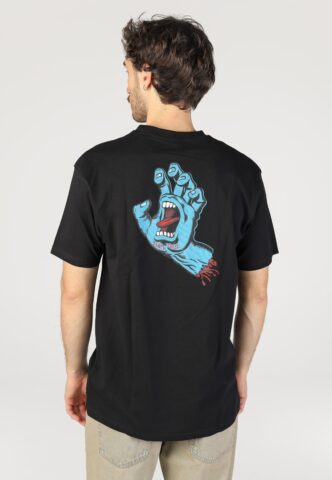 Santa Cruz – Screaming Hand Chest New Black – T-Shirt – Schwarz – S – 100% Bio-Baumwolle