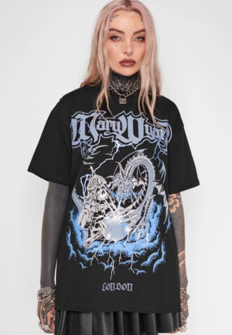 Mary Wyatt – Scylla Oversized – T-Shirt – Schwarz – Small – 100% Baumwolle