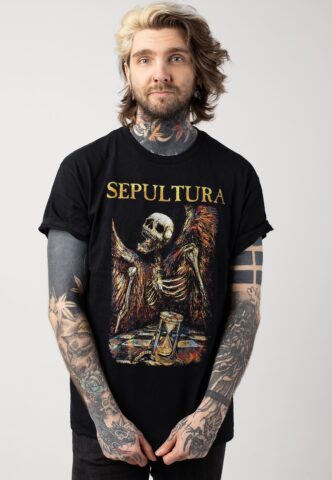 Sepultura – 40th Anniversary Skull – T-Shirt – Schwarz – L – 100% Baumwolle