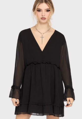 Killstar – Seraph In Ash Mini Black – Kleid – Schwarz – XS – 100% Polyester