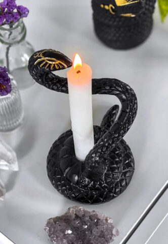 Killstar – Serpentina – Kerzenhalter – Schwarz – Onesize – Metalllll-Legierung