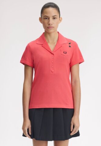 Fred Perry x Amy Winehouse – Pocket Detail Flamingo Tan – Polo – Pink – Large – 100% Baumwolle