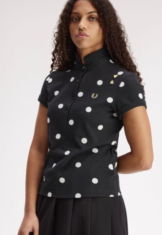 Fred Perry x Amy Winehouse – Polka Dot Black – Polo – Schwarz – Small – 100% Baumwolle