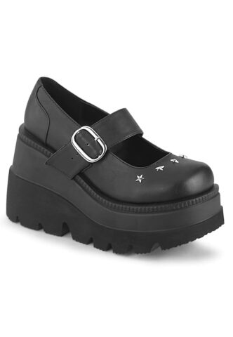 DemoniaCult – Shaker 23 Black – High Heels – Schwarz – EU 36 – Synthetic/Textile/Gummi