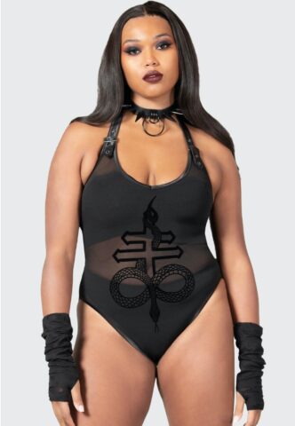 Killstar – Shedding Black – Body – Schwarz – S – 100% Baumwolle