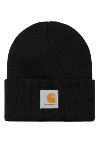 Carhartt WIP – Short Watch Black – Beanie – Schwarz – Onesize – 100% Polyacryl