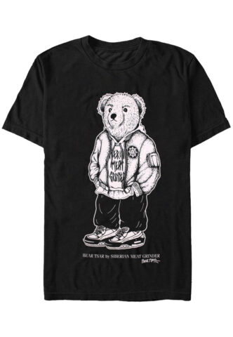Siberian Meat Grinder – Polo Bear – T-Shirt – Schwarz – L – 100% Baumwolle