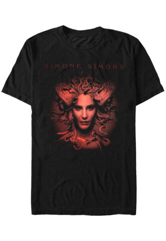 Simone Simons – Vermillion – T-Shirt – Schwarz – S – 100% Baumwolle