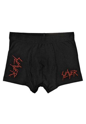 Slayer – Scratchy Logo – Boxershorts – Schwarz – XL – 95% Baumwolle, 5% Elastan