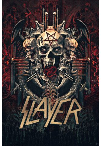 Slayer – Skullagramm Maxi – Poster – Schwarz – Onesize – 170g/m²