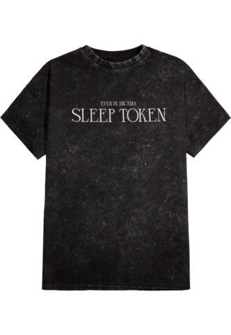 Sleep Token – Simple Floral Cover Acid Washed – T-Shirt – Schwarz – L – 100% Baumwolle
