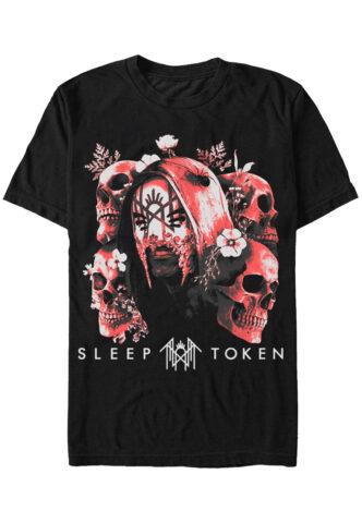 Sleep Token – Skulls And Flowers – T-Shirt – Schwarz – 3XL – 100% Baumwolle