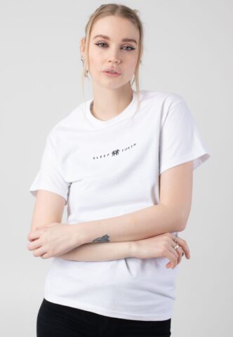 Sleep Token – Small Logo Embroidered White – T-Shirt – Weiß – L – 100% Baumwolle