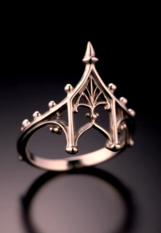 Lively Ghosts – Sacred Arches – Ring – Gelb – Size 7 – Rostfreier Stahl