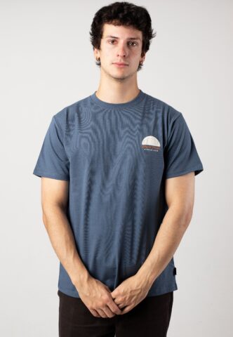 Snow Peak – Alpha Breeze Typography Blue – T-Shirt – Blau – L – 70% Baumwolle, 30% Polyester