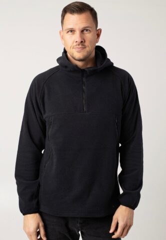 Snow Peak – Micro Fleece Half Zip Black – Hoodie – Schwarz – L – 100% Polyester