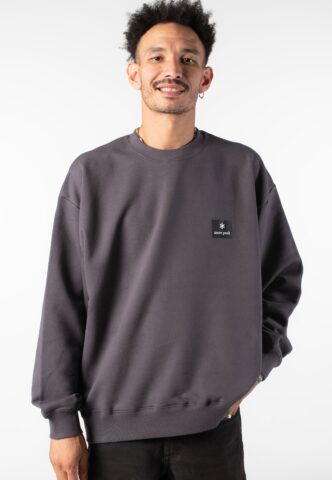 Snow Peak – NSD Square Logo Charcoal – Sweater – Grau – M – 60% Baumwolle, 40% Polyester