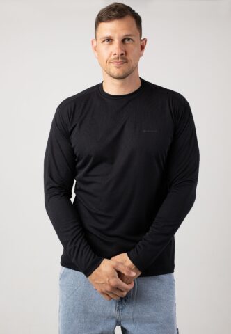 Snow Peak – Pe Power Dry Black – Longsleeve – Schwarz – L – 100% Polyester