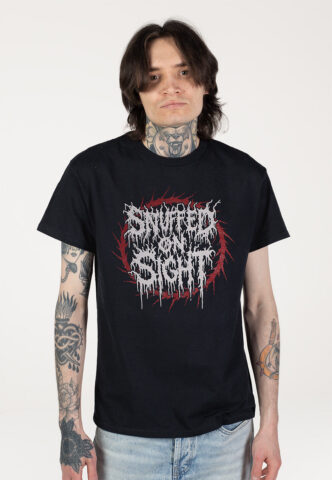 Snuffed On Sight – Man With Knife – T-Shirt – Schwarz – S – 100% Baumwolle