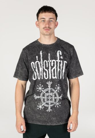 Solstafir – Hulinshjalmur Acid Washed – T-Shirt – Grau – L – 100% Baumwolle