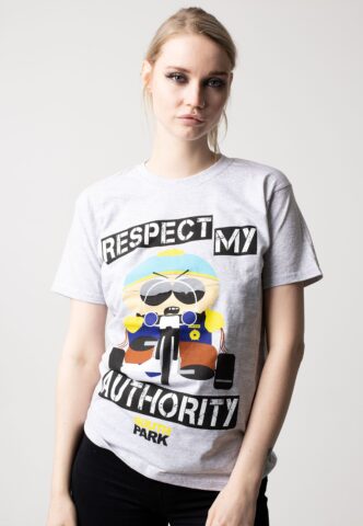 South Park – Respect My Authority Heather Grey – T-Shirt – Grau – S – 100% Baumwolle