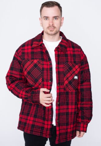 Southpole – Southpole Flannel Quilted Darkred – Trainingsjacke – Rot – S – Shell: 100% Baumwolle; Lining: 100% Polyester