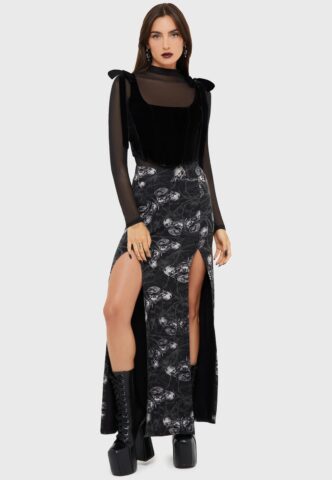 Killstar x Alchemy England – Spidrasica’s Web – Rock – Schwarz – L – 95 % Viskose, 5 % Elastan