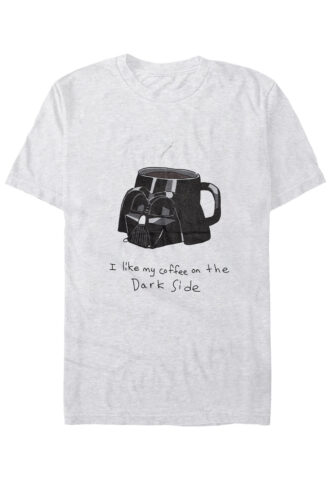 Star Wars – Coffee On the Dark Side Grey – T-Shirt – Grau – XXL – 100% Baumwolle