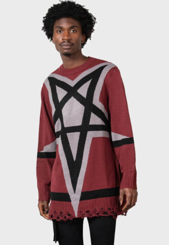 Killstar – Star Crux Knit Blood – Pullover – Rot – XS – 100% Polyacryl