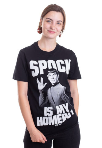 Star Trek – Spock Is My Homeboy – T-Shirt – Schwarz – S – 100% Baumwolle