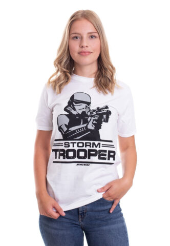 Star Wars – Aiming Stormtrooper White – T-Shirt – Weiß – S – 100% Baumwolle