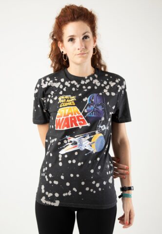 Star Wars – Classic Space Vintage Wash – T-Shirt – Schwarz – L – 100% Baumwolle