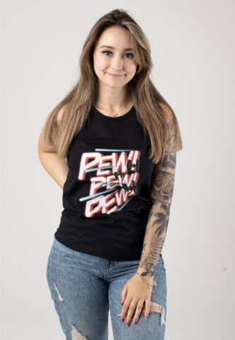 Star Wars – Pew Pew Pew – Tank – Schwarz – S – 100% Baumwolle