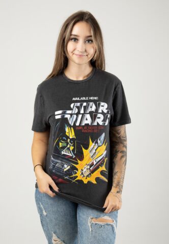 Star Wars – Racing Set Vintage Wash – T-Shirt – Schwarz – S – 100% Baumwolle