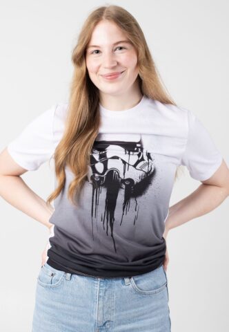 Star Wars – Stormtrooper Ink White Dip Dye – T-Shirt – Mehrfarbig – L – 100% Polyester