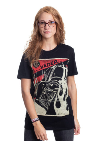 Star Wars – Vader Flames – T-Shirt – Schwarz – M – 100% Baumwolle