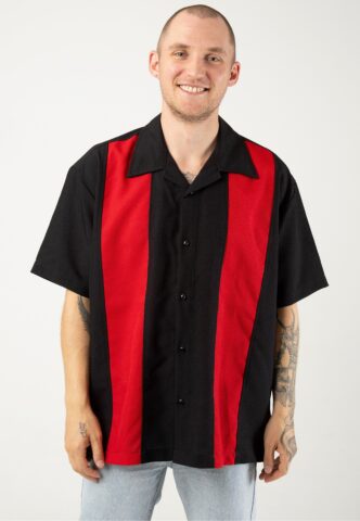 Steady Clothing – Poplin Double Panel Black – Hemd – Schwarz – M – 100% Polyester