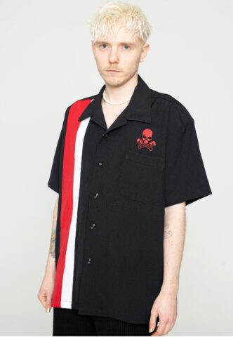 Steady Clothing – Skull Piston Racer Black – Hemd – Schwarz – L – 100% Polyester
