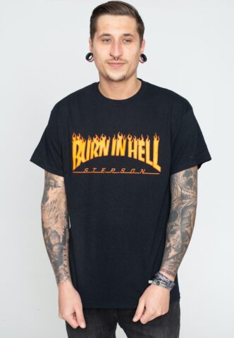 Stepson – Burn Logo – T-Shirt – Schwarz – S – 100% Baumwolle