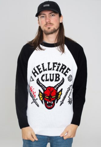 Stranger Things – Hellfire Club Knit – Pullover – Weiß – M – 100% Polyacryl