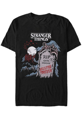 Stranger Things – RIP Eddie – T-Shirt – Schwarz – M – 100% Baumwolle