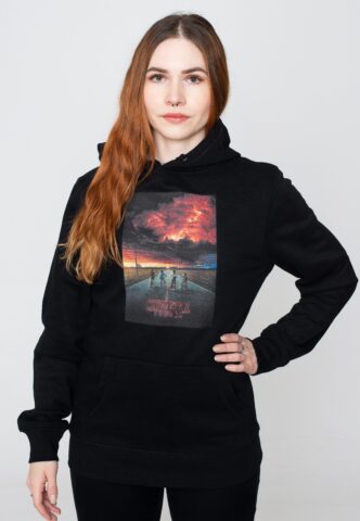 Stranger Things – Demogorgon Cloud Poster – Hoodie – Schwarz – L – 80% Baumwolle, 20% Polyester