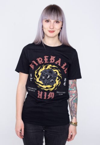 Stranger Things – Fireball Him – T-Shirt – Schwarz – S – 100% Baumwolle