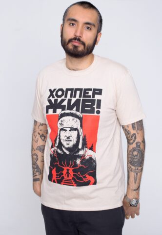 Stranger Things – Cold War Washed White – T-Shirt – Beige – M – 100% Baumwolle
