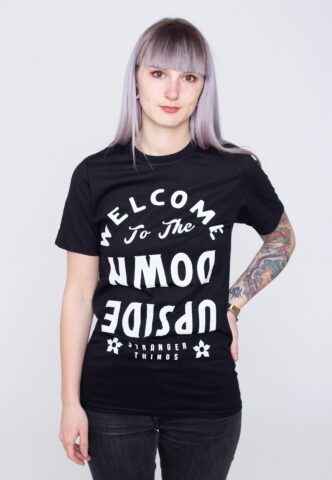 Stranger Things – Welcome To The Upside Down – T-Shirt – Schwarz – XL – 100% Baumwolle