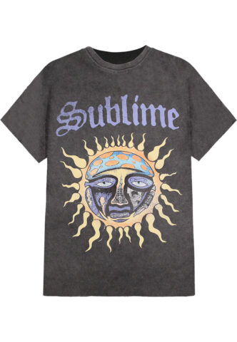 Sublime – Sun Logo Charcoal Stone Washed – T-Shirt – Grau – S – 100% Baumwolle