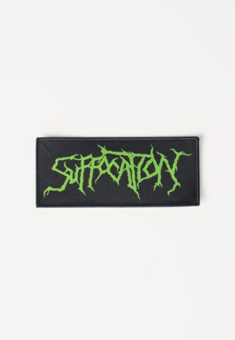 Suffocation – Green Logo – Aufnäher – Schwarz – Onesize – 100% Polyester