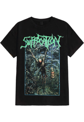 Suffocation – Pierced Retro – T-Shirt – Schwarz – S – 100% Baumwolle